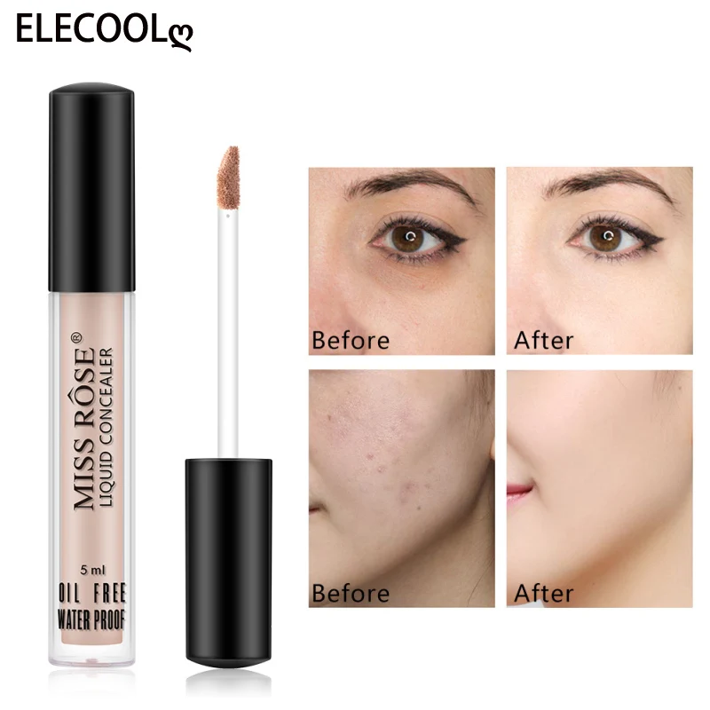 

ELECOOL Makeup Concealer Liquid Convenient Full Coverage Eye Dark Circles Blemish 9 Colors New Dark Skin Face Contour Cosmetics