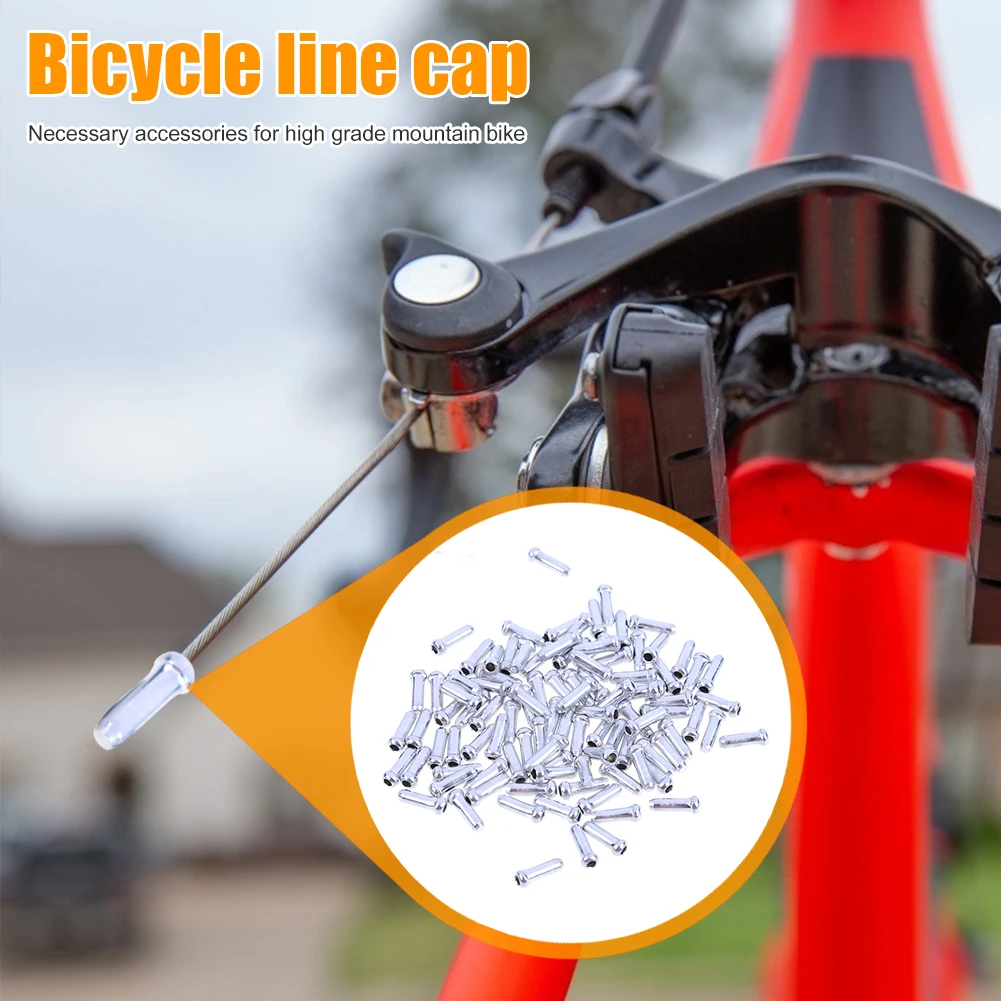 

200pcs Aluminum Alloy MTB Bike Bicycle Brake Cable Tips Aluminum Bike Bicycle Brake Shifter Inner Cable Tips Wire End Cap