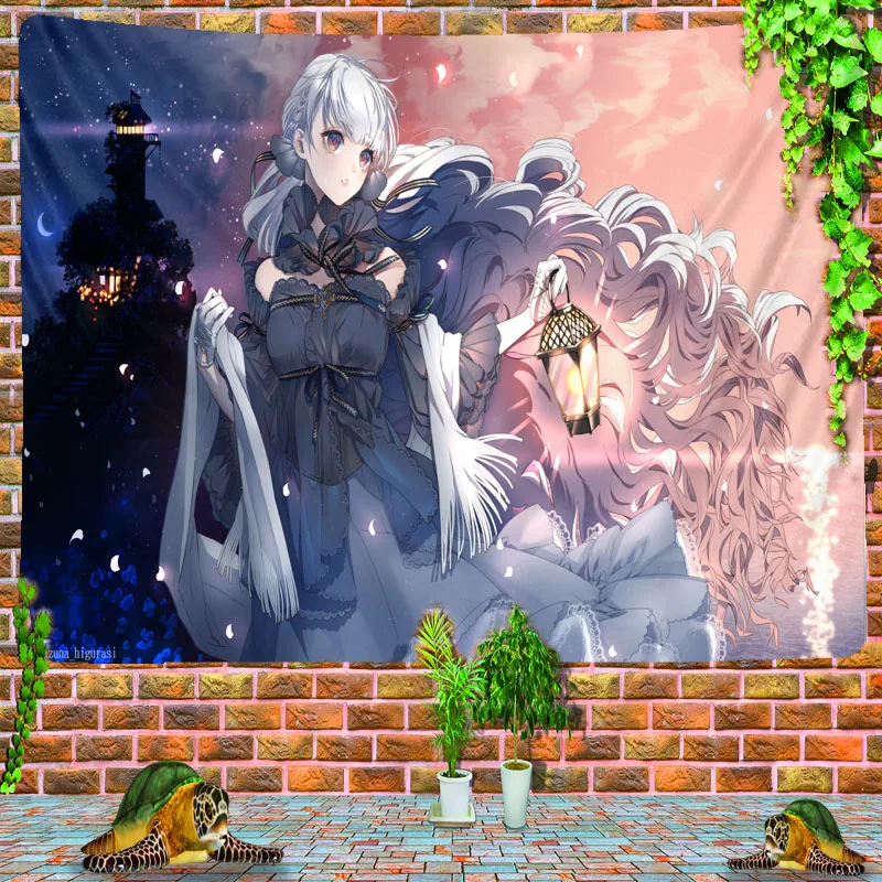 

Cute home decoration wall tapestry good-looking anime girl tapestry wall bedroom background decoration cute fashion manga female