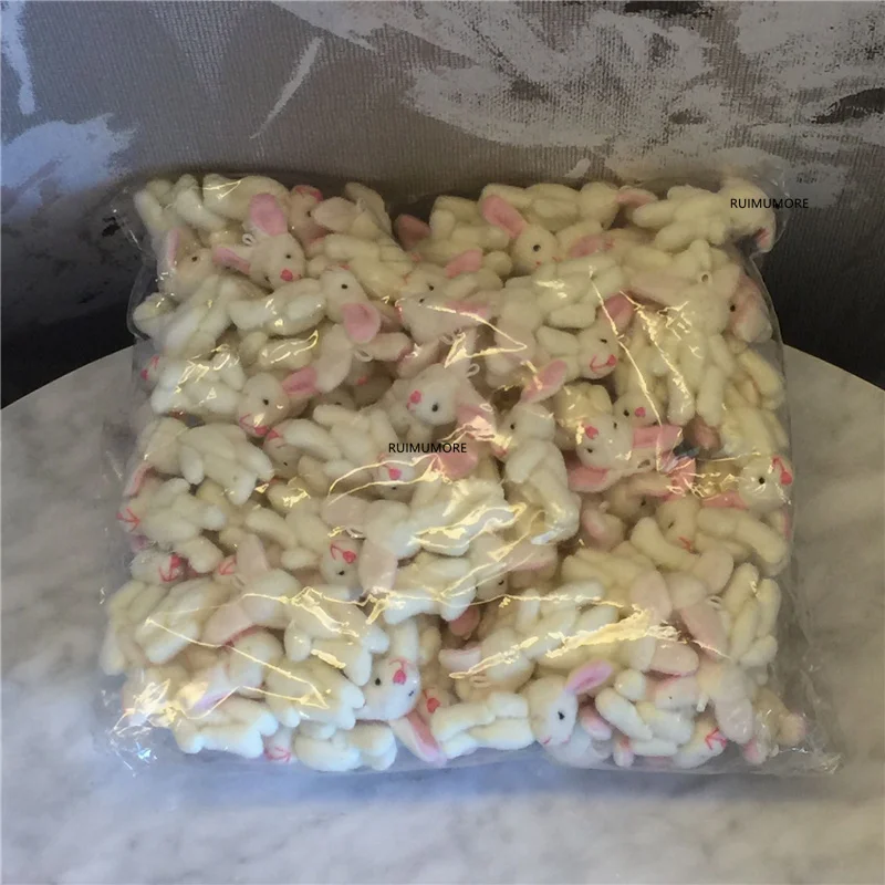 Маленький Длинный ушной кролик 4 см плюшевая мягкая игрушечная кукла маленькие