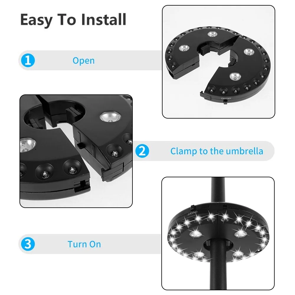 Беспроводные зонтик светодиодная подсветка зонта ночник палатка Кемпинг