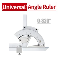 320 degree universal angle ruler precision measuring instrument stainless steel protractor woodworking drawing measurement tools