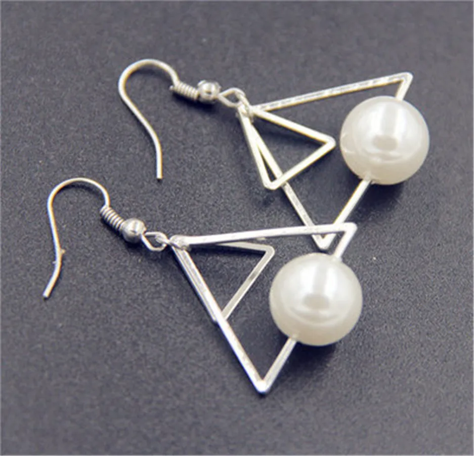 2019 современные женские корейские два минималистичных золотые треугольные