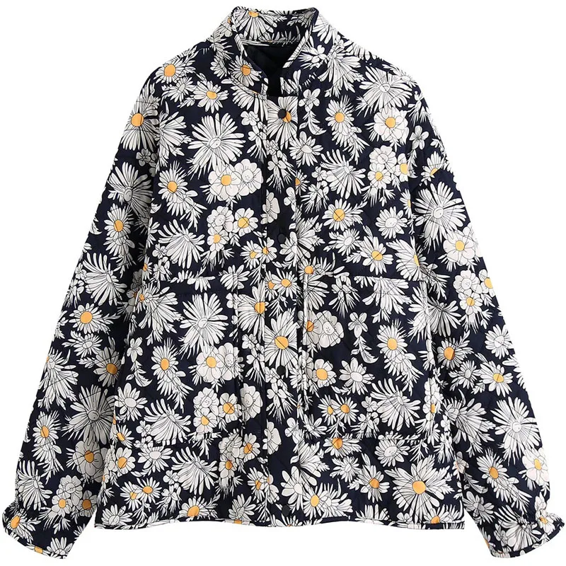 

Женская свободная куртка Za, теплая винтажная куртка с длинным рукавом и высоким воротником, на молнии, зима 2021