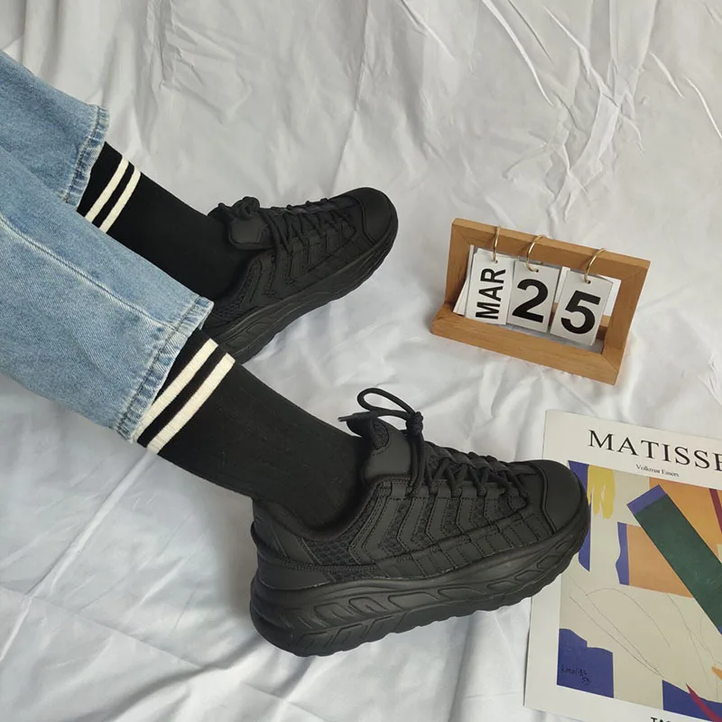 Женские спортивные кроссовки LMCAVASUN массивные сетчатые для девочек повседневные