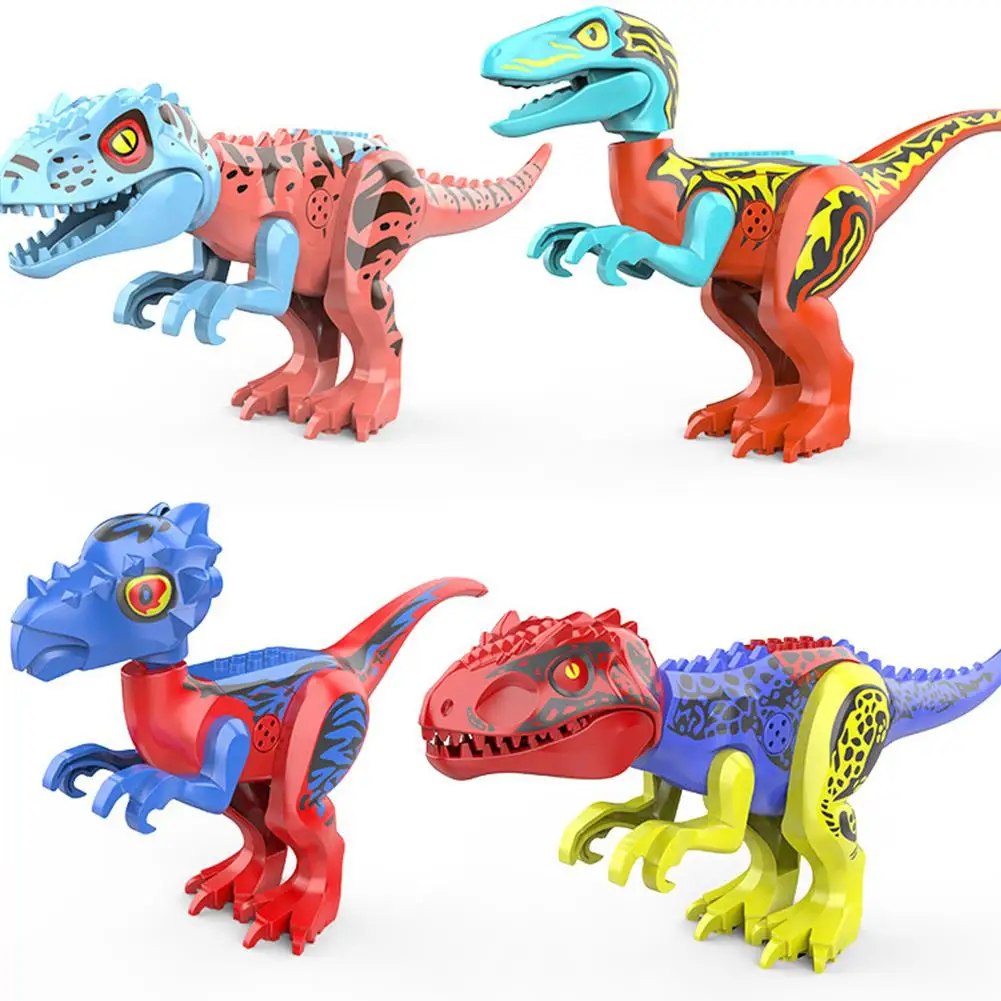 Colorful Dinosaur Assembled Building Blocks With Music Large Model Toy For Kids Children | Игрушки и хобби