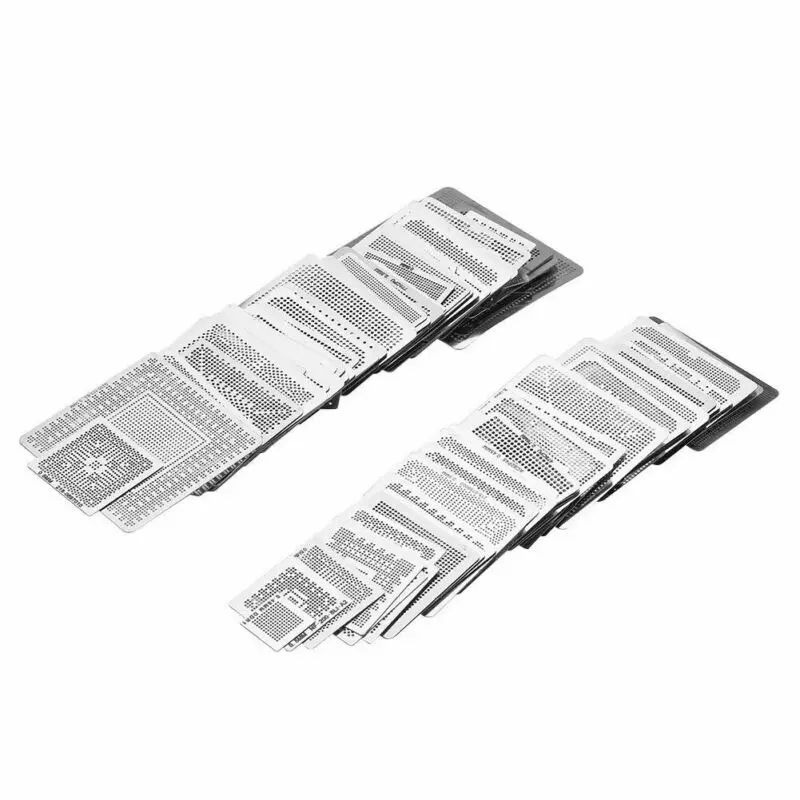 

Stainless Steel BGA Templates Silver Solder Balls 130pcs Reball Rework