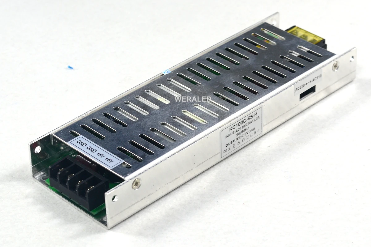 Заводская цена 5 в 20A 100 Вт светодиодный дисплей автомобиля источник питания Вход