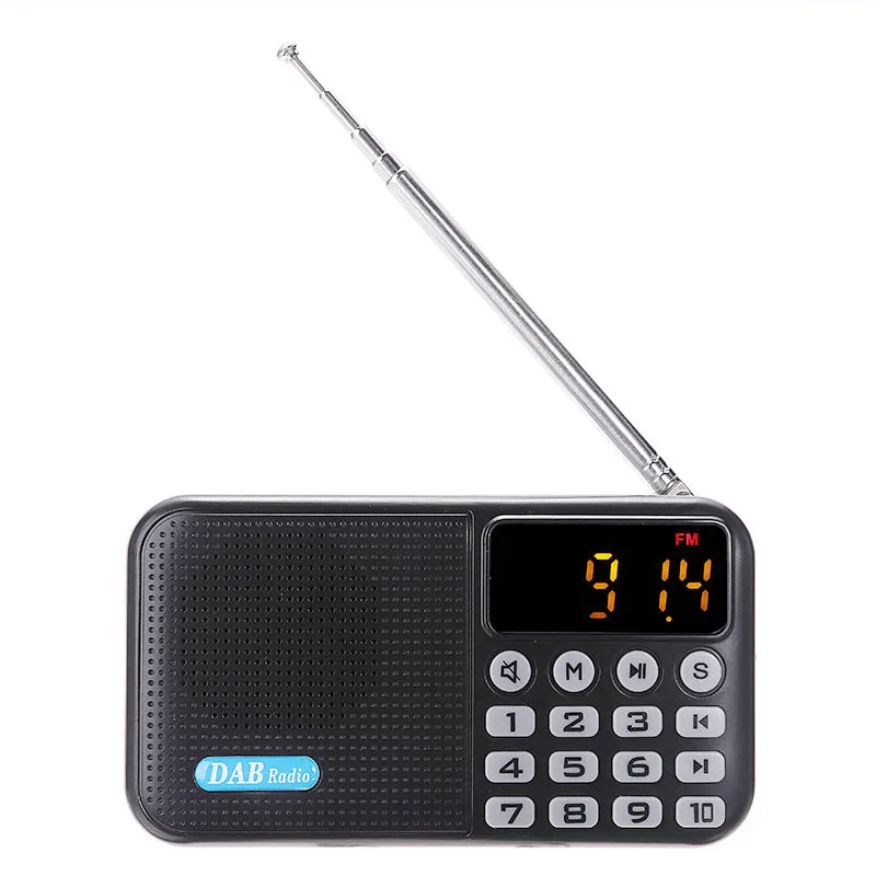 

Digital Radio Player Portable Mini FM Radio Speaker Music MP3 Player Telescopic Antenna Radio DAB+FM Player Receiver