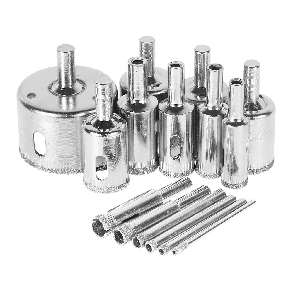 

Сверло с алмазным покрытием, 3-45 мм, для плитки, мрамора, стекла, керамики, кольцевая пила, Алмазный сердечник, аксессуары для электроинструме...