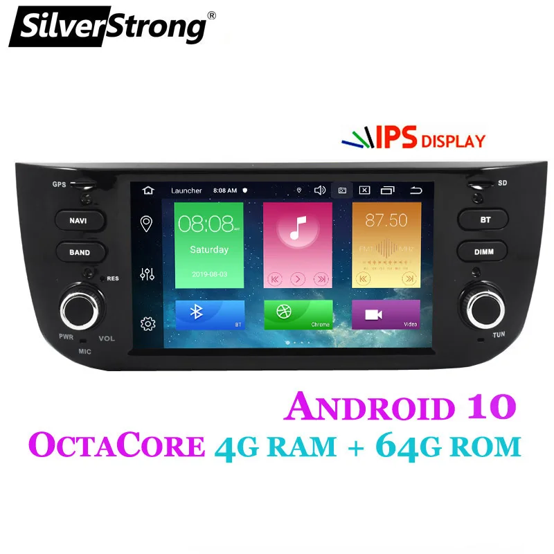 SilverStrong Android10.0 4G 64GB DSP 8Core автомобильное радио для FIAT Punto 199 310/ Linea 323 2012 2013 2014 2015 2016