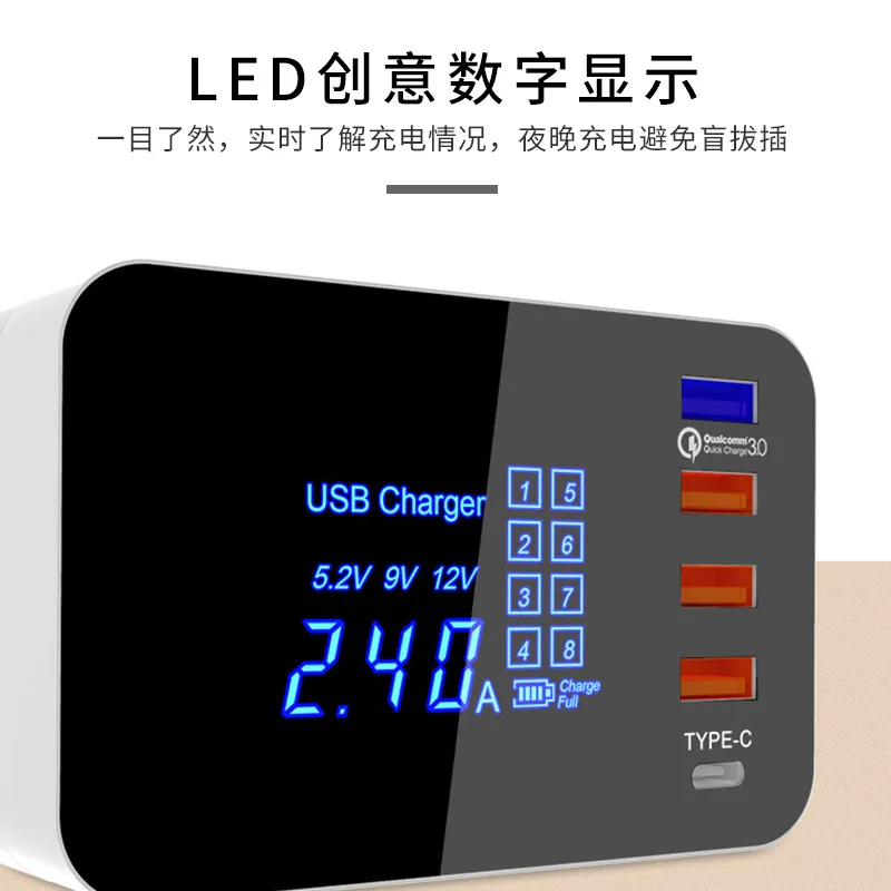 Быстрое беспроводное зарядное устройство Qi 10 Вт для iphone x xr xs max с USB QC 3 0