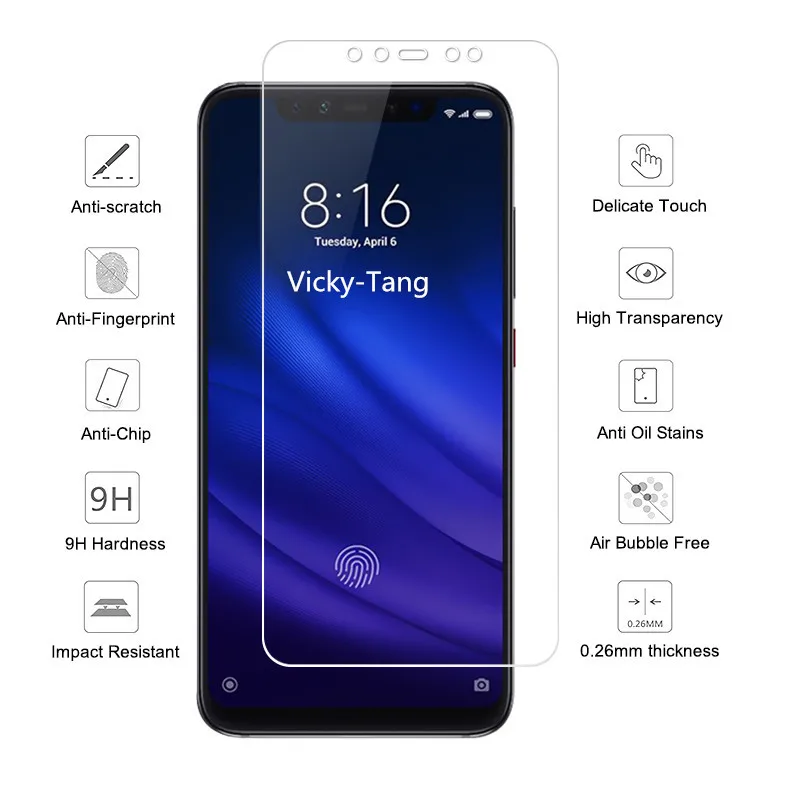 Защитное стекло для Xiaomi Mi 8 Lite Explorer Edition защита экрана Pro Se Movie 9 H|Защитные стёкла и