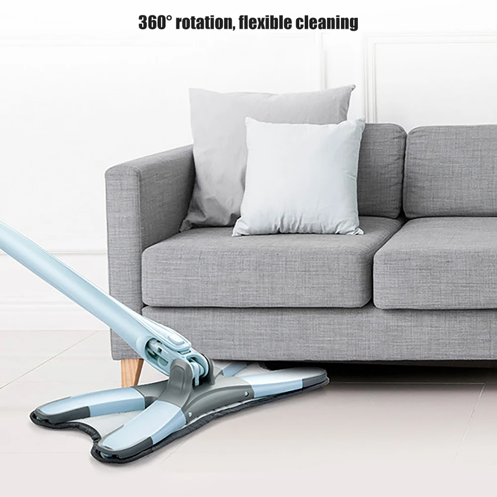 Hand Free Washing Rotation Flat Mop With Microfiber Replace Pads Easy Wringing Manual Extrusion Floor Cleaning Tools | Дом и сад
