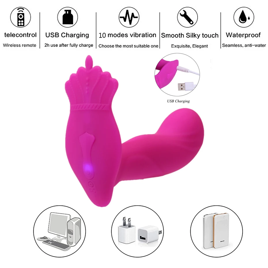 Wireless Remote Control Butterfly Invisible Panty Female Wearable MultiSpeed Vibrator Adult Silicone Sex Toy Masturbation | Красота и