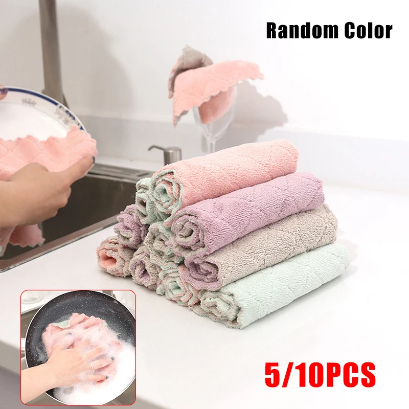 Новейшая Двусторонняя прочная впитывающая салфетка для чистки мягкой кухонной