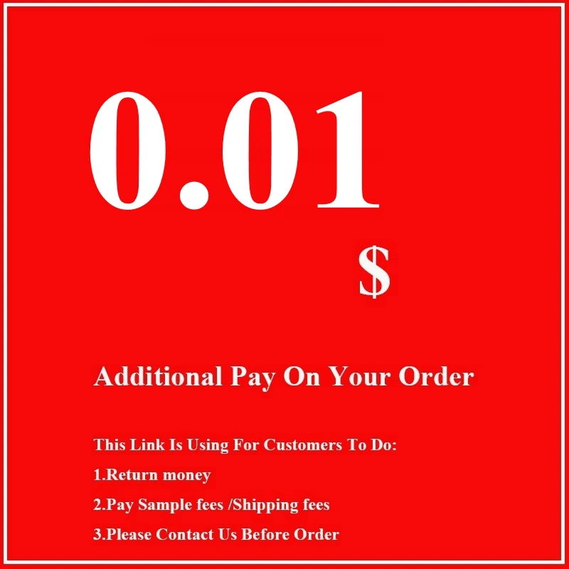 

0.1usd Additional Payment for Shipping Cost For Customized Size /Extra Fee /Free Sample/Repayment Without Any Product
