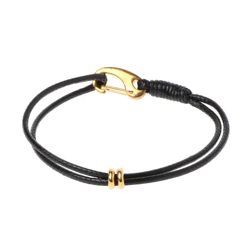 Морской металлический крюк шелковая нить браслет из восковой верёвки для мужчин