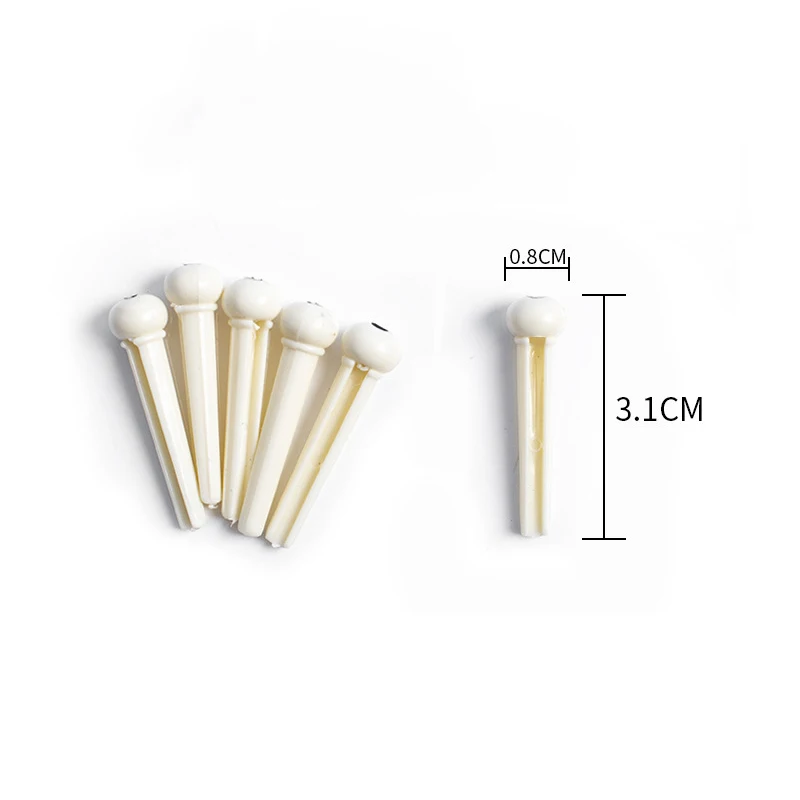 

100pcs Folk Guitar Accessories Pressure Pin Black and White Guitar Solid String Cone String Column Tail Nail Musical Instrument