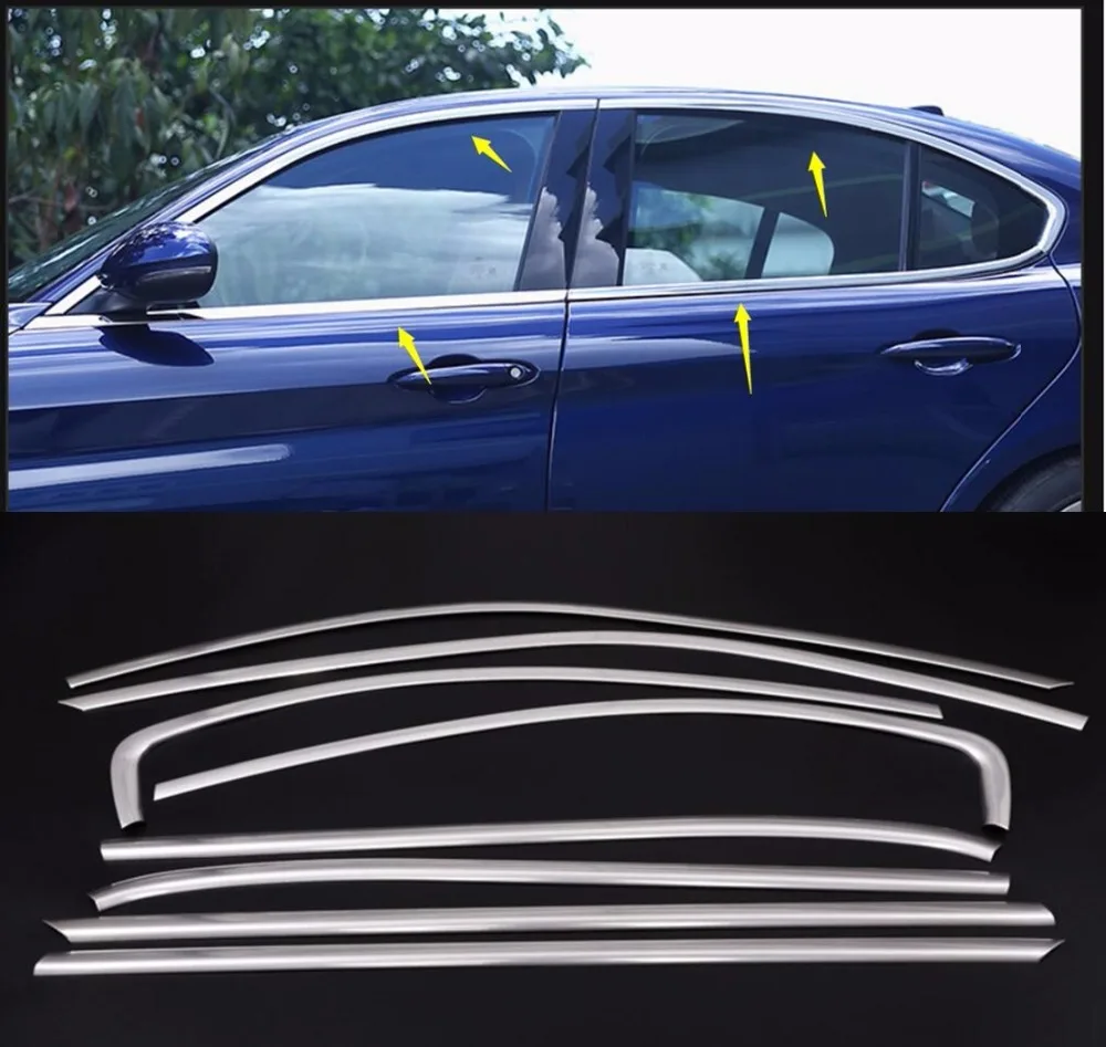 8 шт./компл. Боковая дверь из нержавеющей стали оконные крышки рамка порог отделка