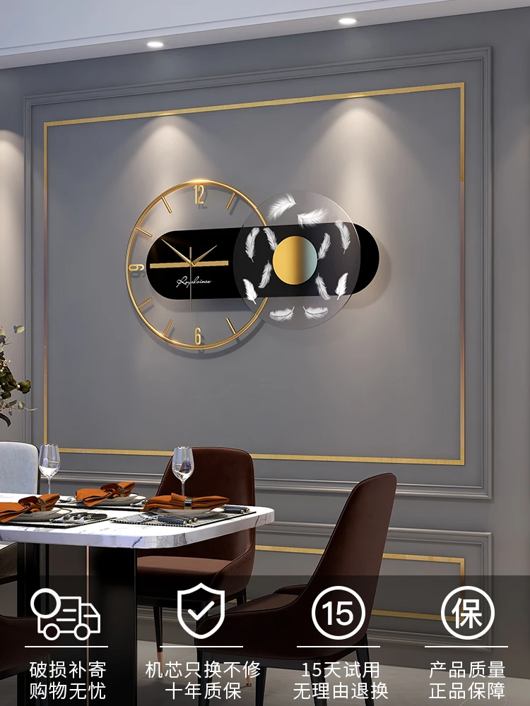 Большие металлические настенные часы художественные минималистичные