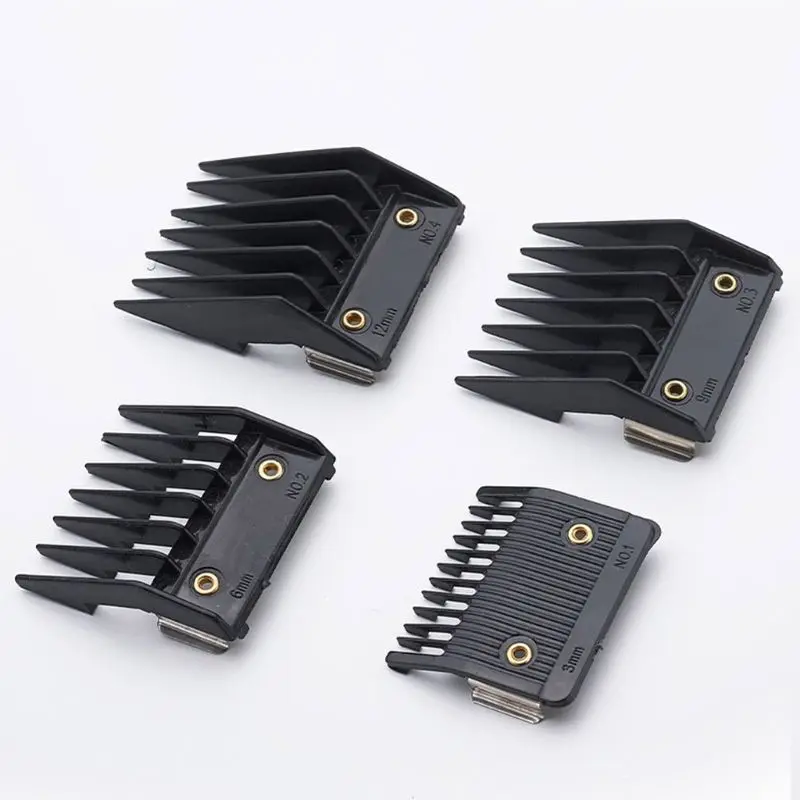 4Pcs Universal Hair Clipper Limit Comb Guide Attachment Size Barber Replacement 3/6/9/12mm Shaving Combs