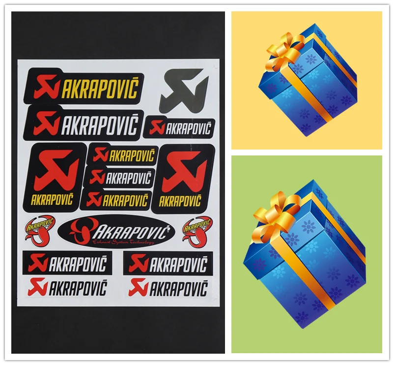 2 Мотоциклетный светоотражающий Набор наклеек для мотокросса Akrapovic велосипедный шлем мото FX гоночный искусственная кожа для автостайлинга наклейки Наборы наклеек - Цвет: 2