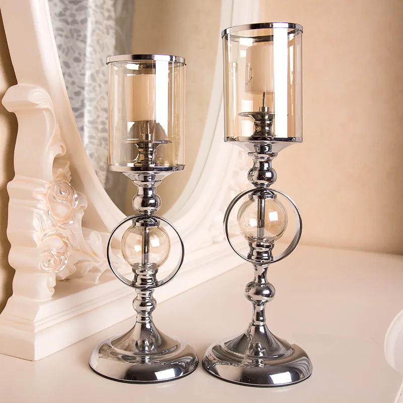 Wedding Candle Holders Candlesticks Metal Crafts Modern Glass Table Centerpieces Home Christmas Decor 50XX150 | Дом и сад
