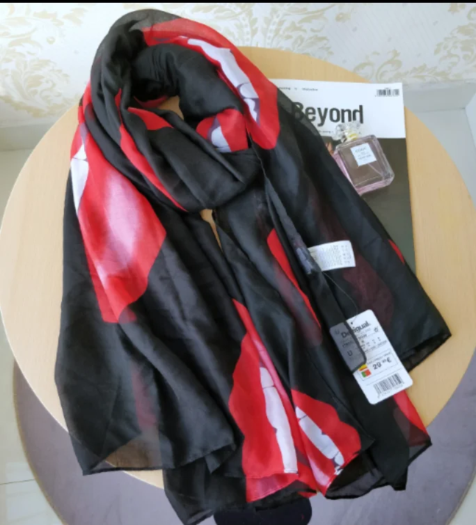 Шоколад Испанский Модный женский шарф DESIGUAL - Цвет: Шоколад