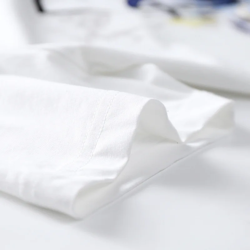 2019 летняя новая мужская футболка белый буквенный принт высокое качество 95%