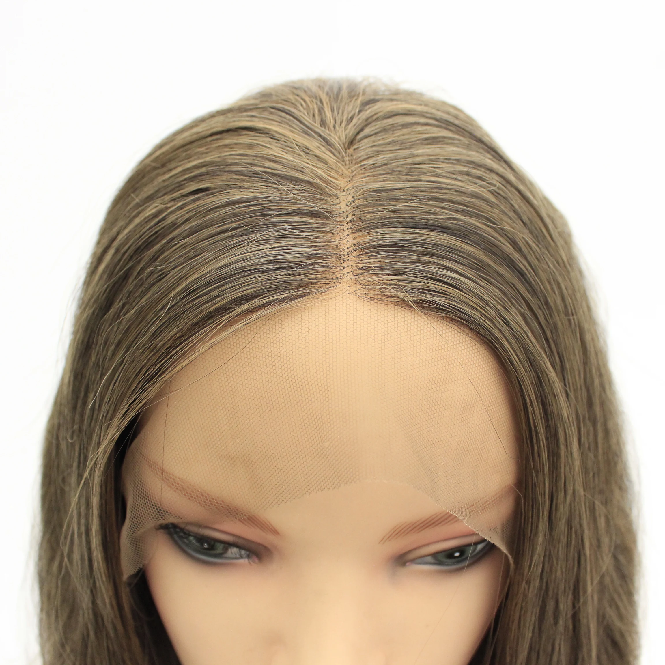 MRWIG средняя часть синтетический передний парик шнурка glueless 1b#2# длинные волнистые термостойкие волокна для женщин
