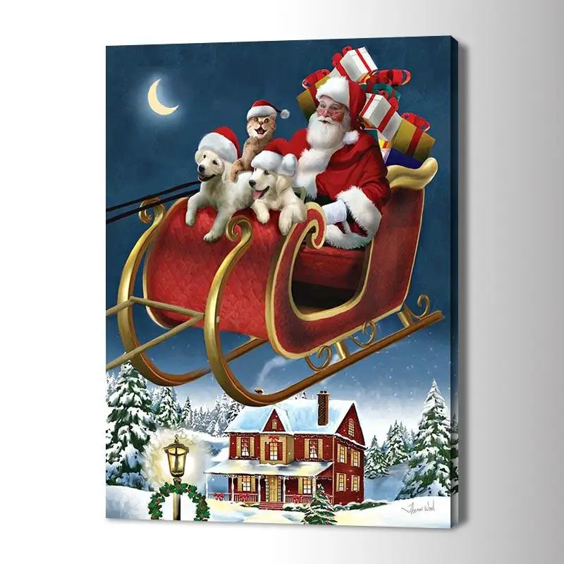 

New HD Art Poster of Santa Claus Canvas Painting Posters and Prints Wall Art Picture for Living Room Home Dcor