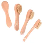 Очищающая щетка для лица, деревянная щетка из глубокое очищение лица шерсти животных, массажный инструмент для ухода за лицом, средство для умывания, кисть для ухода за кожей, 1 шт.