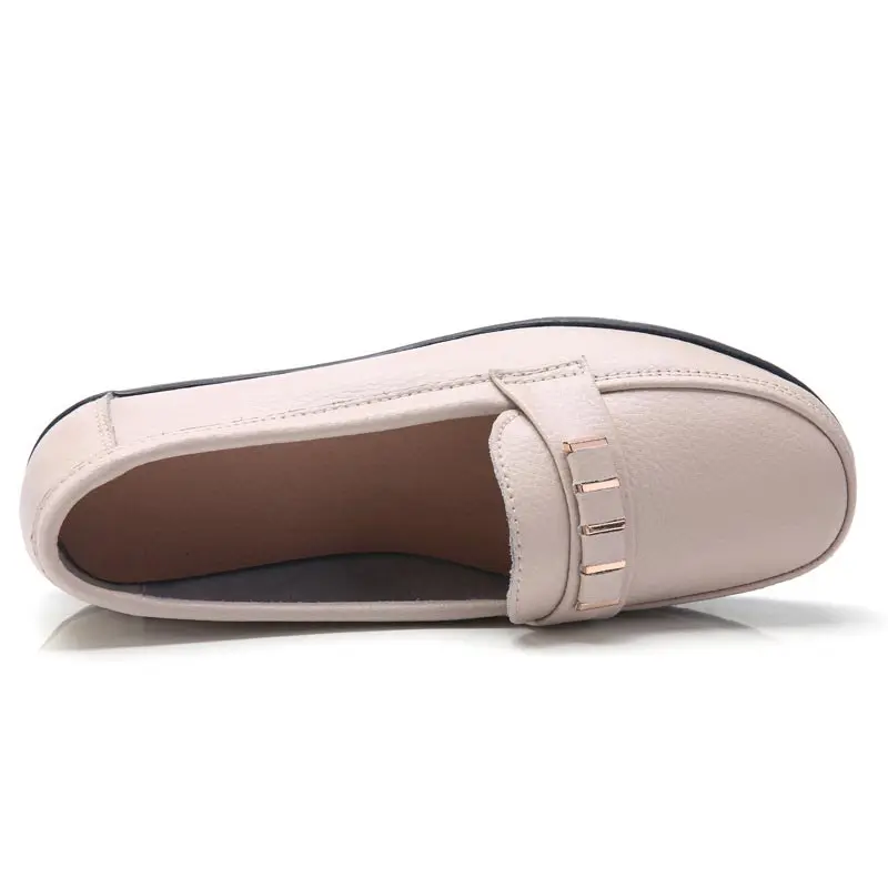 

Women shoes genuine leather loafers non-slip solid color casual shoes ladies 2021 new fashion flats woman shoes zapatos de mujer