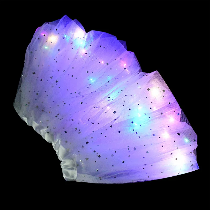 Новый светодиодный светящийся светильник мини юбка принцессы для девочек LED