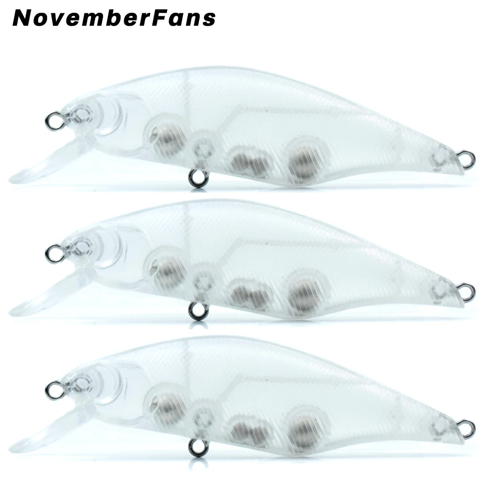 

NovemberFans Unpainted Wobbler DIY Lures 10pcs/lot Clear Body 90mm 10g Hard Floating Minnow Fishing Bait Blank Crankbait Fishing