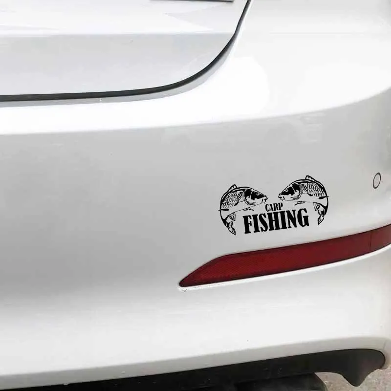17,9 см* 8,1 см виниловые наклейки для автомобиля для ловли карпа и животных, декоративные наклейки, S4-0031