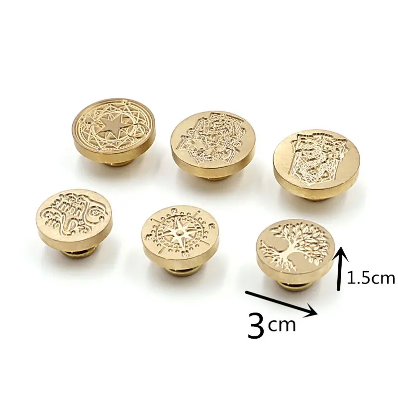 

500+ Patterns Wax Seal Stamp Retro Wood Stamp Kits Copper Head-Dream Series