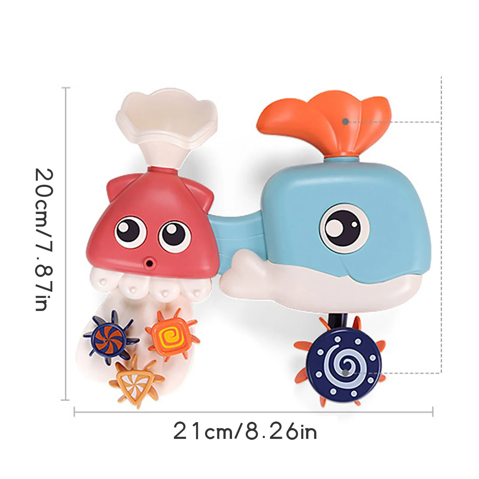 

Baby Bath Toys,Bathtub Suction Cups Toy Waterfall-Fill Spin,Shower Bathtub Gifts Animals children Bath Clownfish Play Toy#4