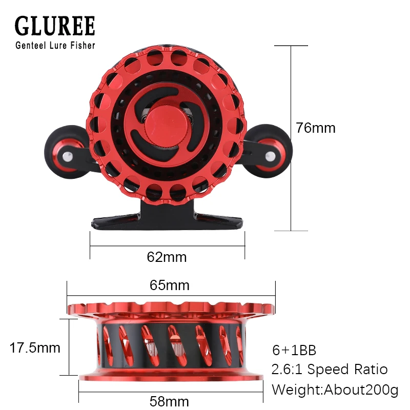 6 + 1BB Fly плот катушка спиннинга для морской рыбалки металлический ролик