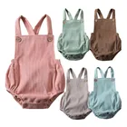 2020 Детская летняя одежда для новорожденных, боди для маленьких мальчиков и девочек, комбинезон, Вельветовая одежда, одежда с открытой спиной