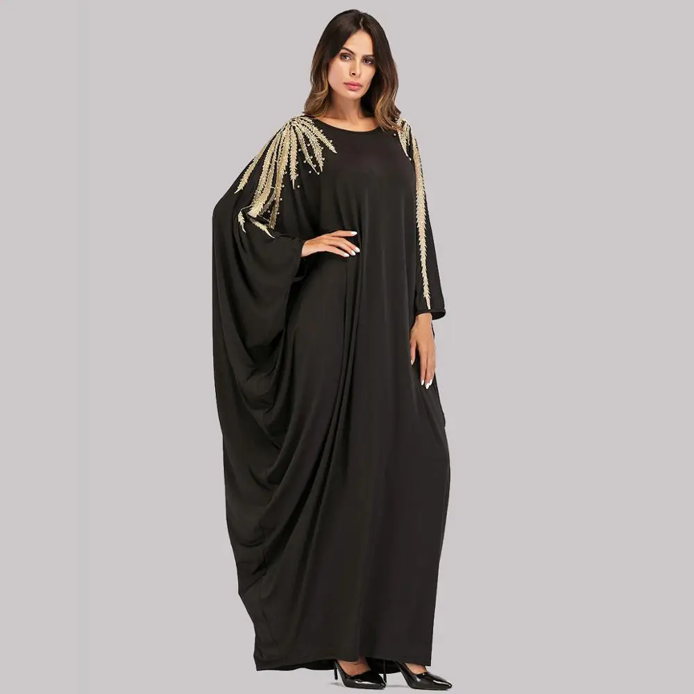 Женское длинное платье Кафтан с рукавами летучая мышь|Мусульманская одежда| |