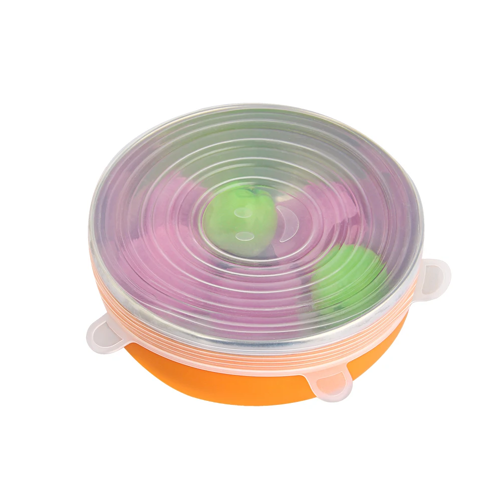 Силиконовая крышка 6 шт./компл. сохраняющие свежесть силиконовые растягивающиеся