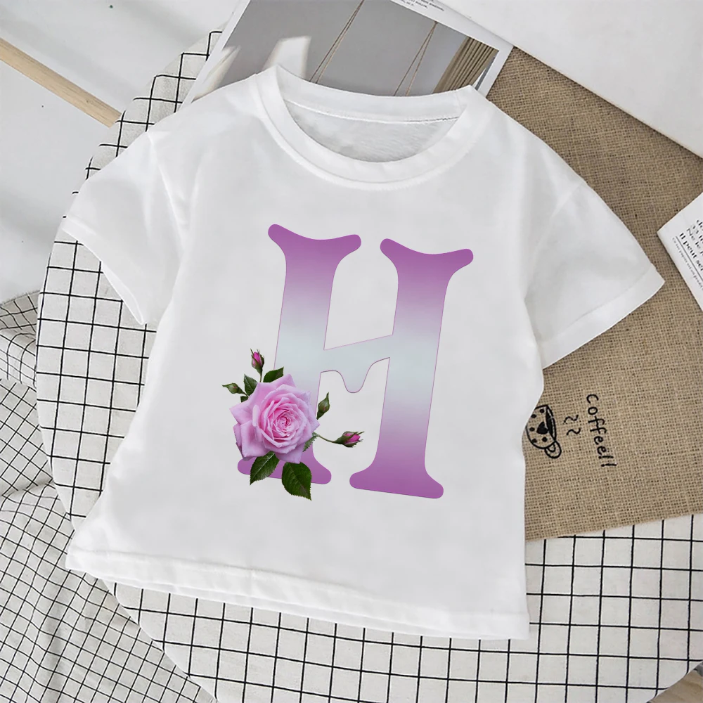 

Streetwear Casual T-shirt For Girls Vogue Pretty Letter Print Boys and Girls Clothes kids Short Sleeve Ulzzang Shirt Dropship