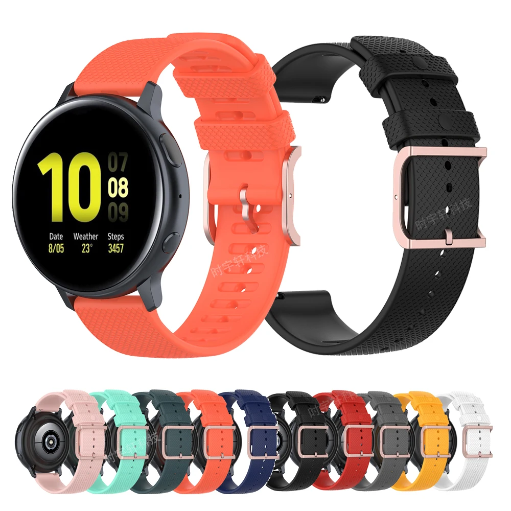 

Silicone Bands For Samsung Galaxy Watch3 Active 2 3 Smart watch Sport bracelet For Galaxy Watch 3 41 45mm Wrist Strap accessorie