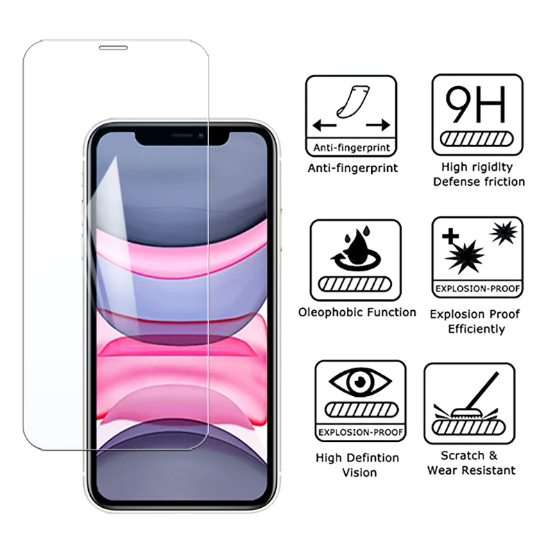 3 шт 9H закаленное стекло для iPhone 11 Pro Max Защитная пленка экрана ipone 11Pro i11