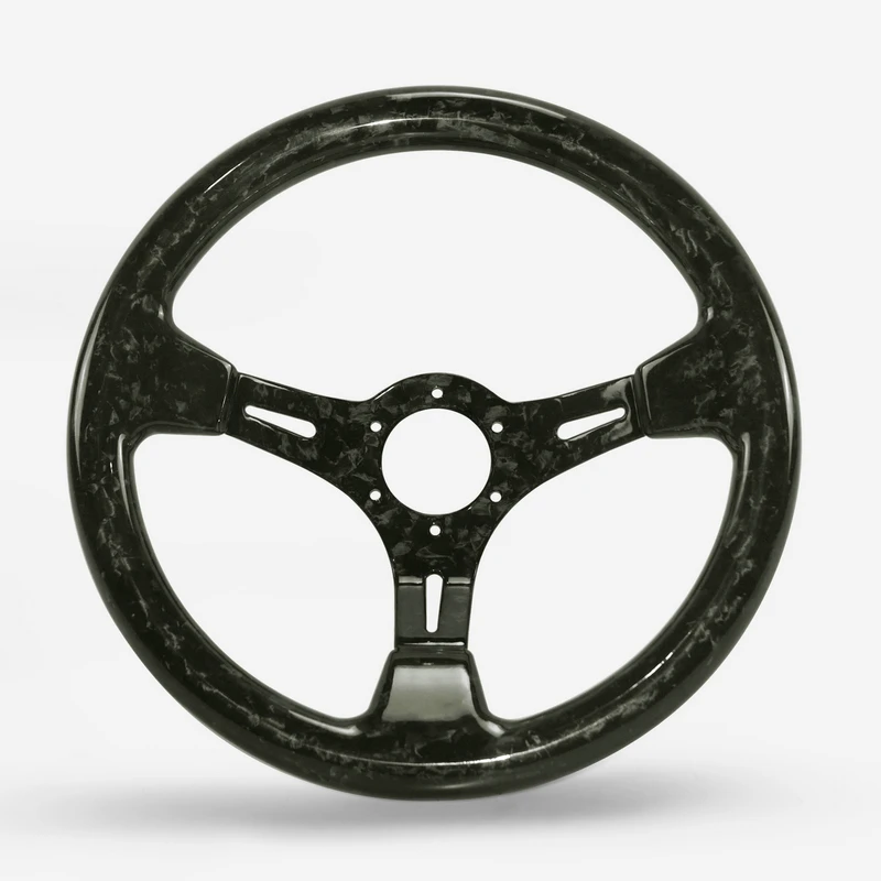 

R Type Forged Carbon Fiber Steering Wheel (350mm diameter, deep around 60mm, 6 bolts 70mm PCD) Universal Fit