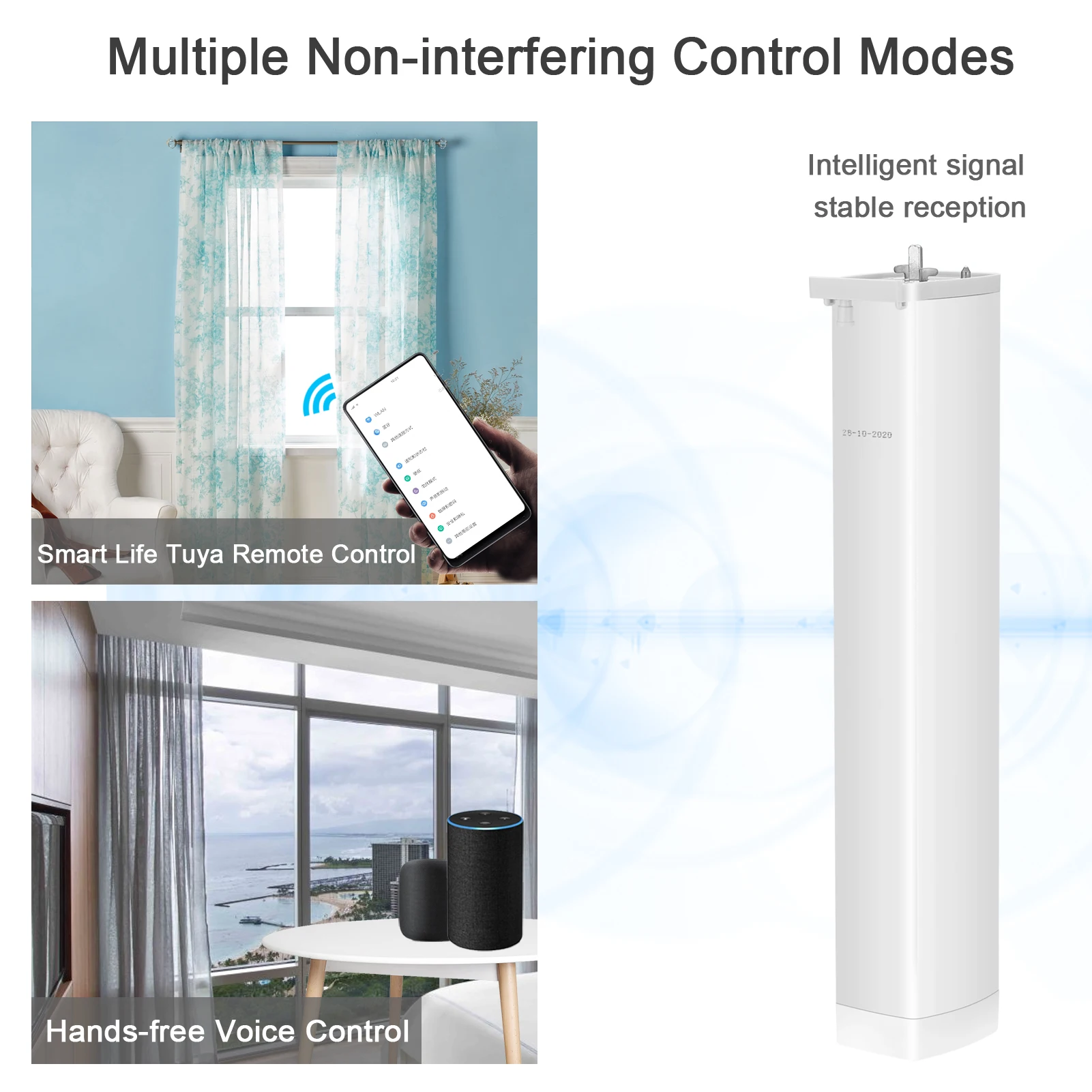 Умный двигатель для штор Tuya Zigbee автоматический моторизованный занавесок с