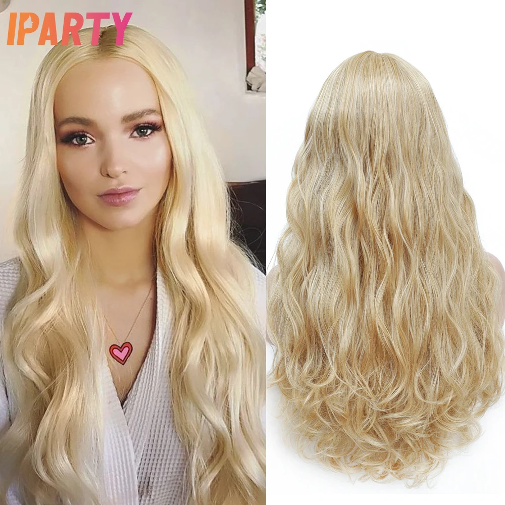 Парики женские синтетические светлые Длинные свободные средней длины с мягкими