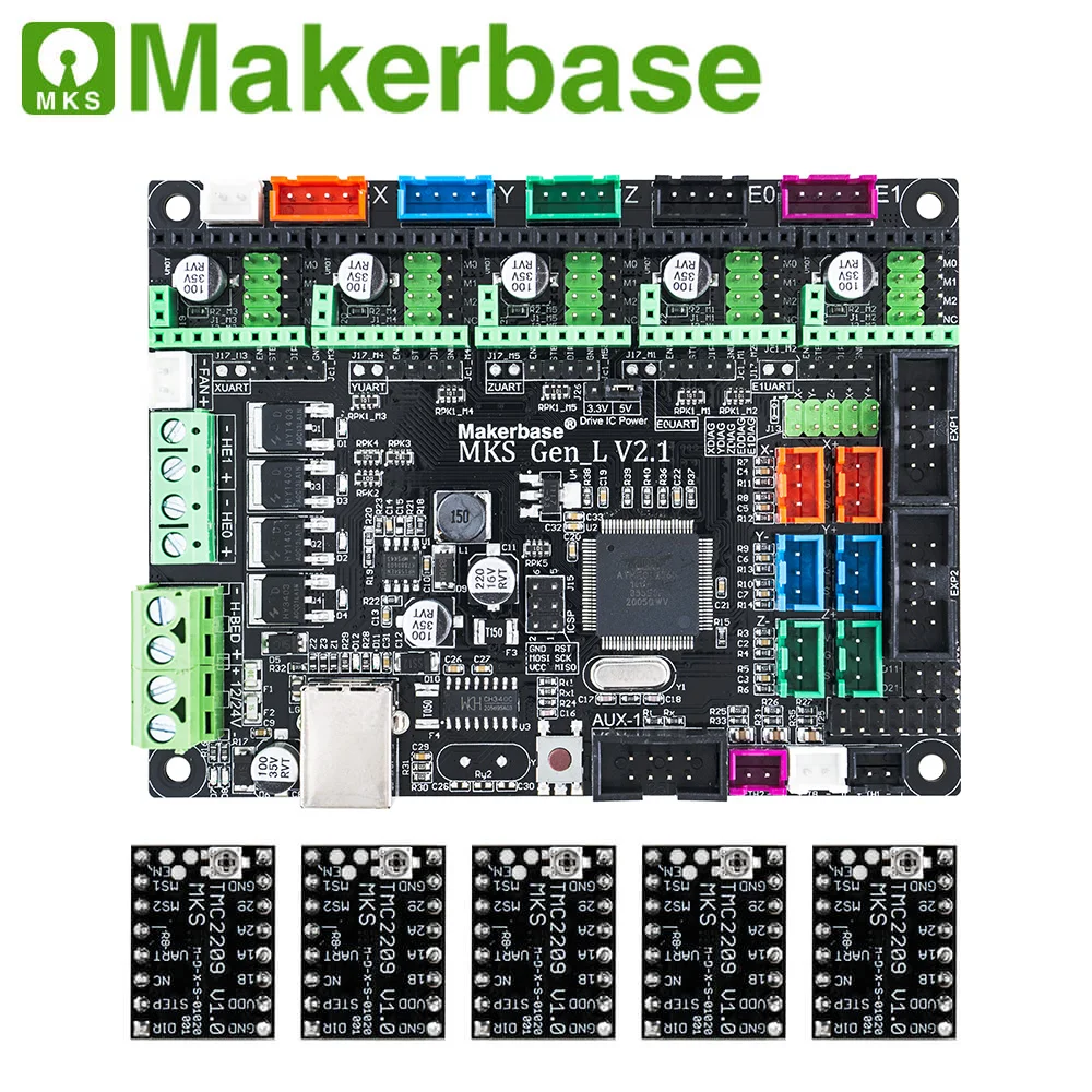 

Twotrees 3D printer board MKS Gen L V2.1 controller compatible with Ramps1.4/Mega2560 R3 support A4988/TMC2208/2209TMC2100 d